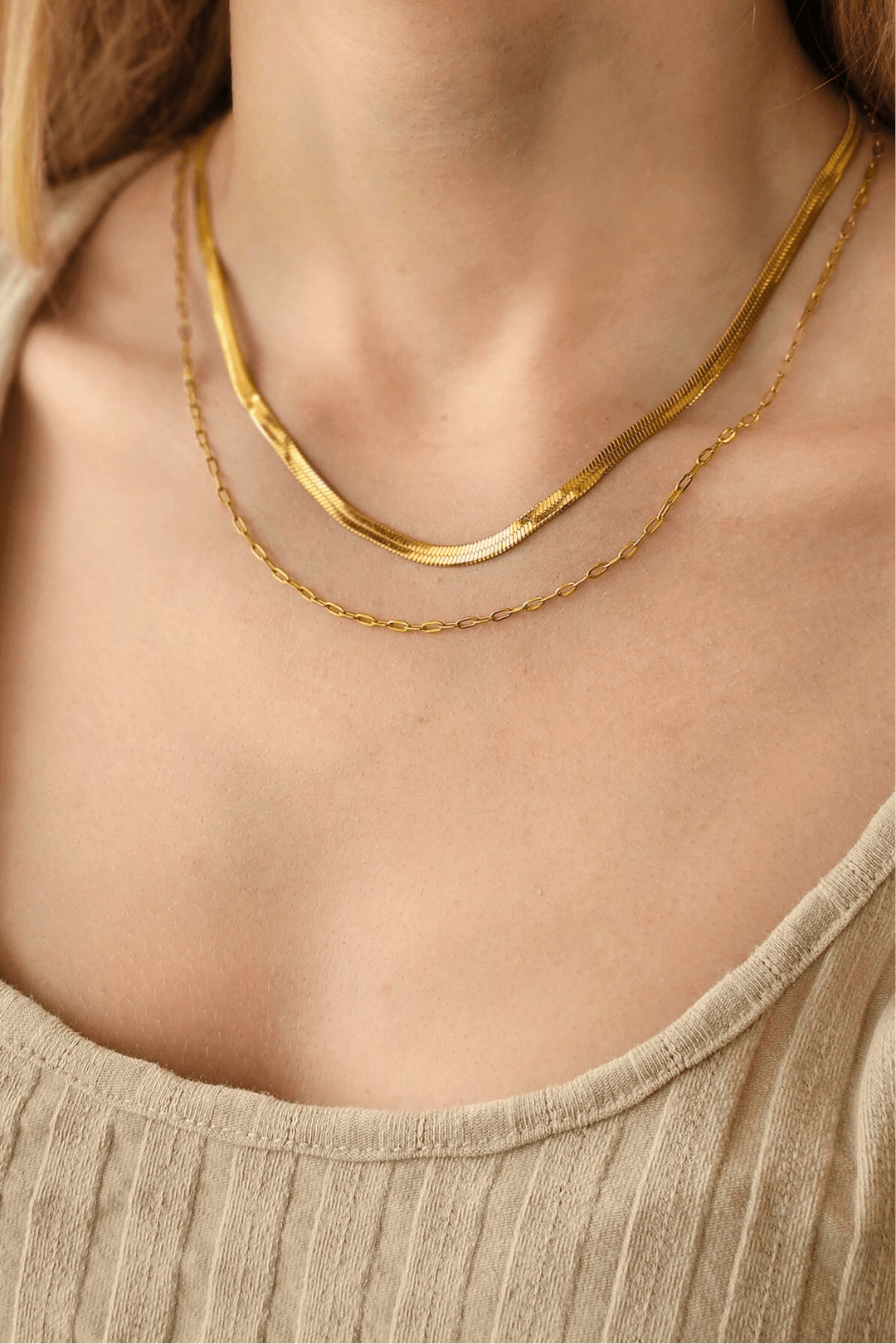Mococo Essentials Gold Double Stacking Necklace - MococoMococoMOCEGN004Necklaces