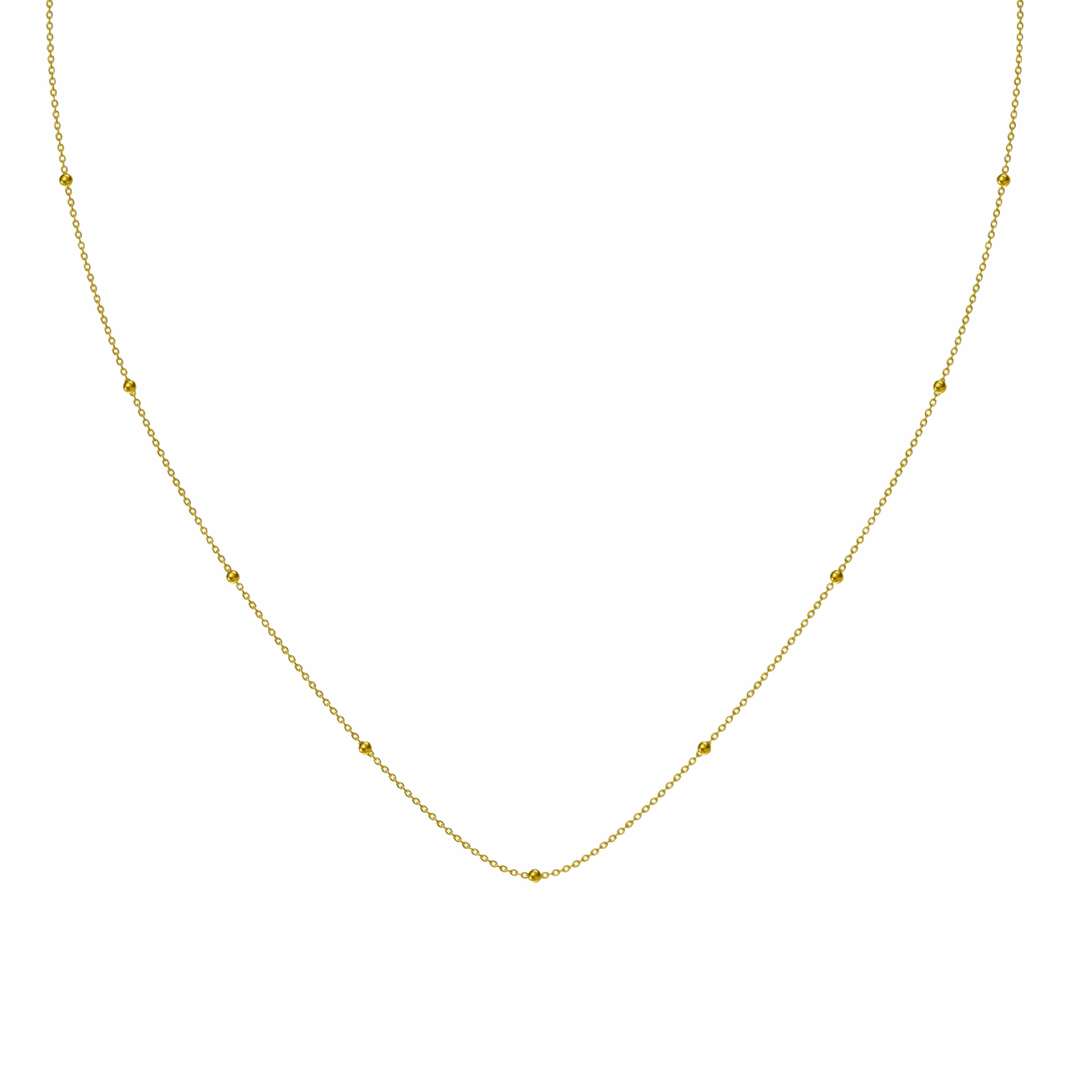 Mococo Personalised Gold Satellite Chain Necklace - MococoMococoMOCPGSC01Add On