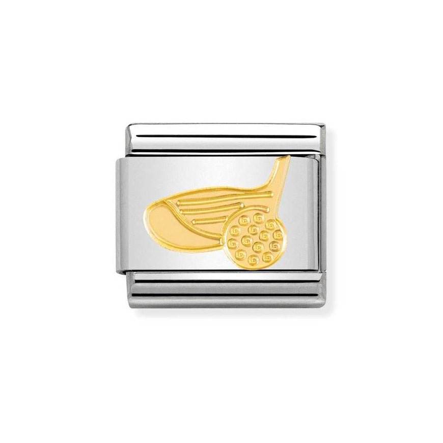 Nomination 18ct Golf Ball and Club Charm - MococoNomination030106/248033497180797Charms and Links