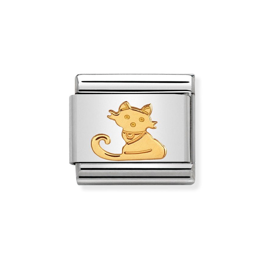 Nomination Classic 18ct Gold Seated Cat Charm - MococoNomination030112/328033497429407Charms and Links