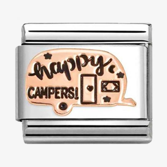 Nomination Classic 9ct Rose Gold Happy Campers Charm - MococoNomination430202/228033497549501Charms and Links
