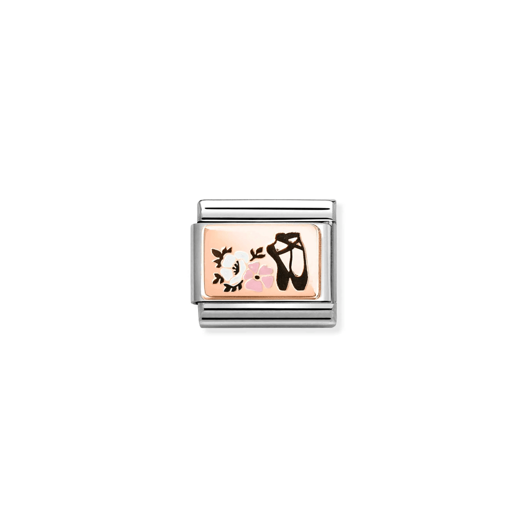 Nomination Classic Gold Ballet Shoes and Flowers Charm - MococoNomination430204/058033497565709Charms and Links