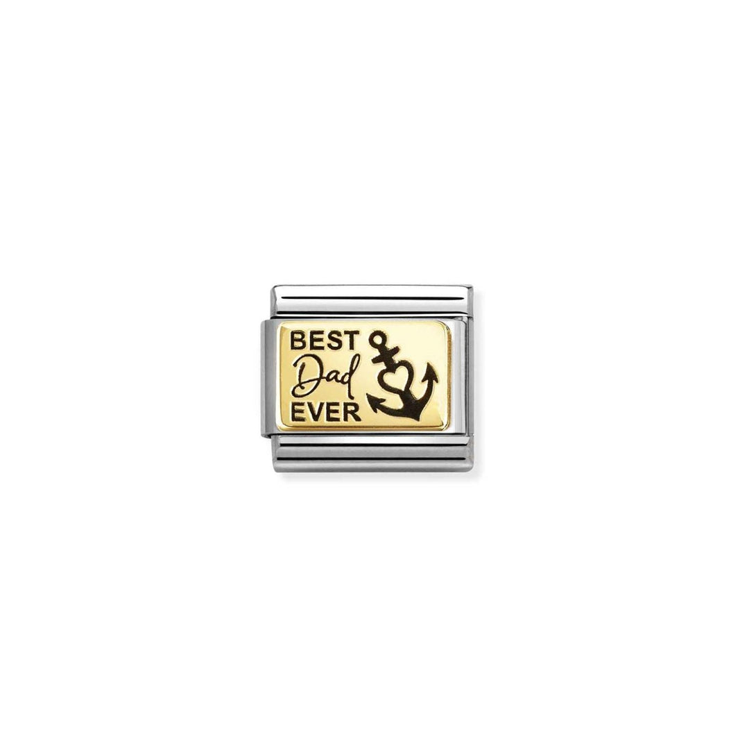 Nomination Classic Gold Best Dad Ever Charm - MococoNomination030166/658033497565396Charms and Links