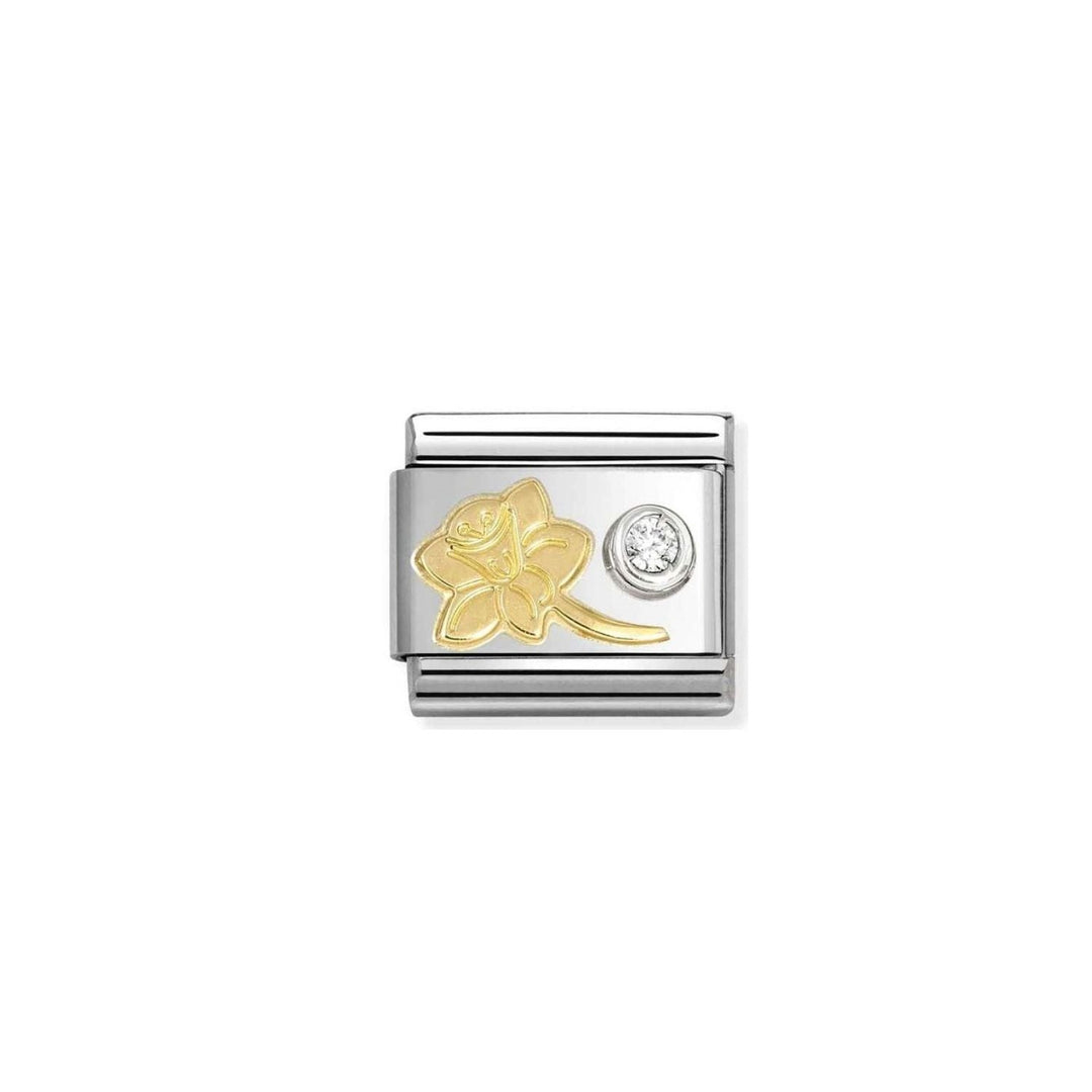 Nomination Classic Gold Forget Me Not Flower CZ Charm - MococoNomination630301/048033497566249Charms and Links