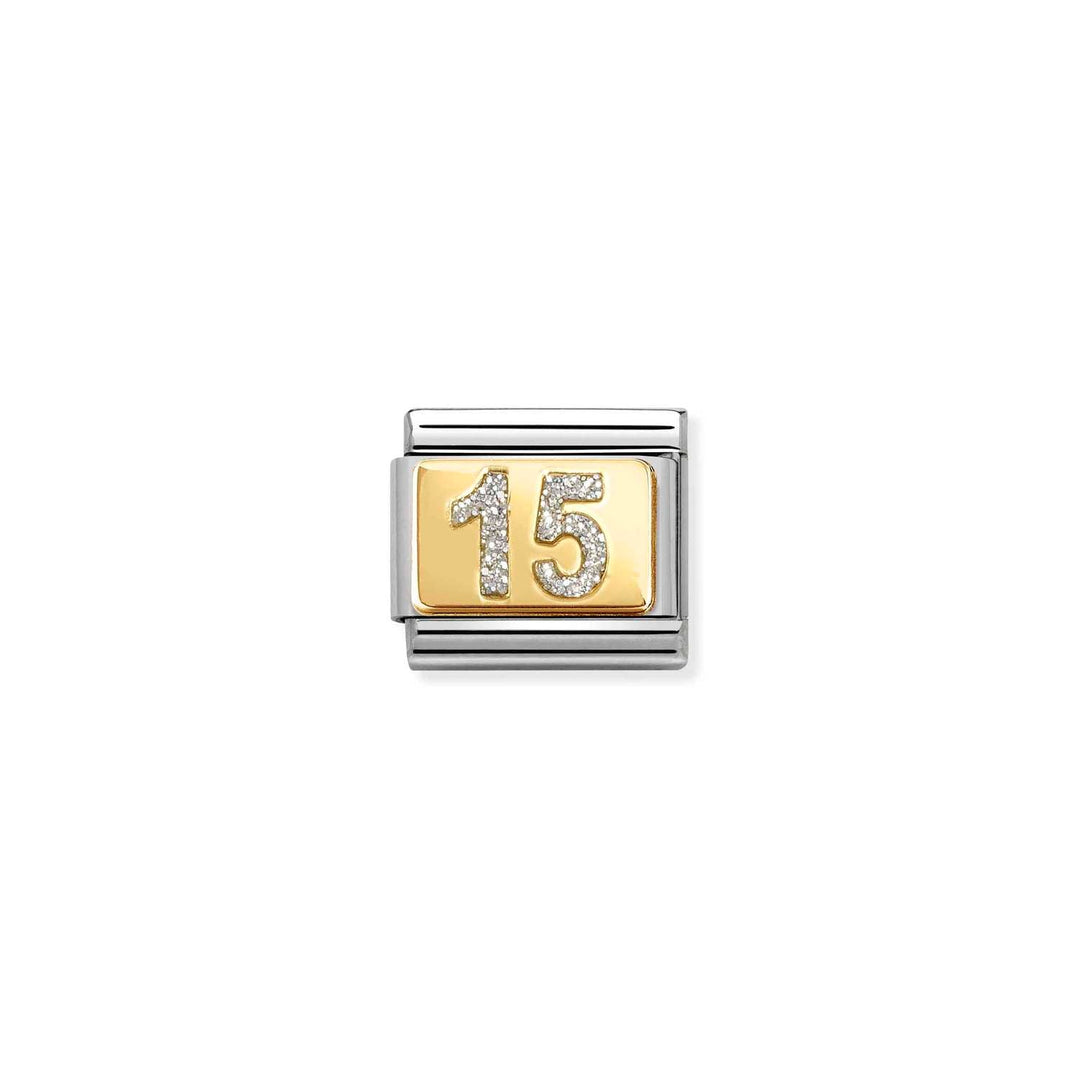 Nomination Classic Gold Glitter 15 Charm - MococoNomination030224/078033497553010Charms and Links
