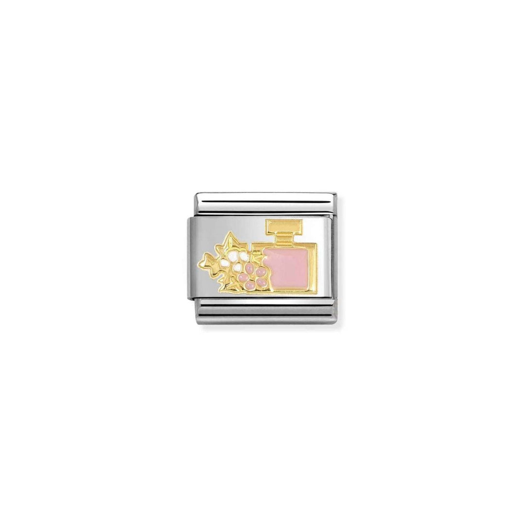 Nomination Classic Gold Perfume with Pink and White Flower Charm - MococoNomination030272/938033497565402Charms and Links