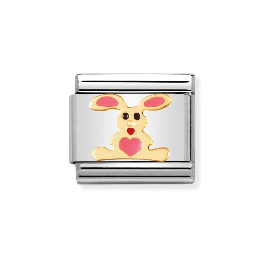 Nomination Classic Pink Rabbit 18k Gold Charm - MococoNomination030212/018033497038029Charms and Links