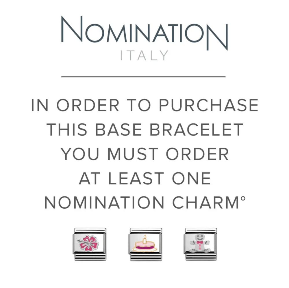 Nomination Classic Plain Matt Black Starter Bracelet Links - MococoNominationBracelets