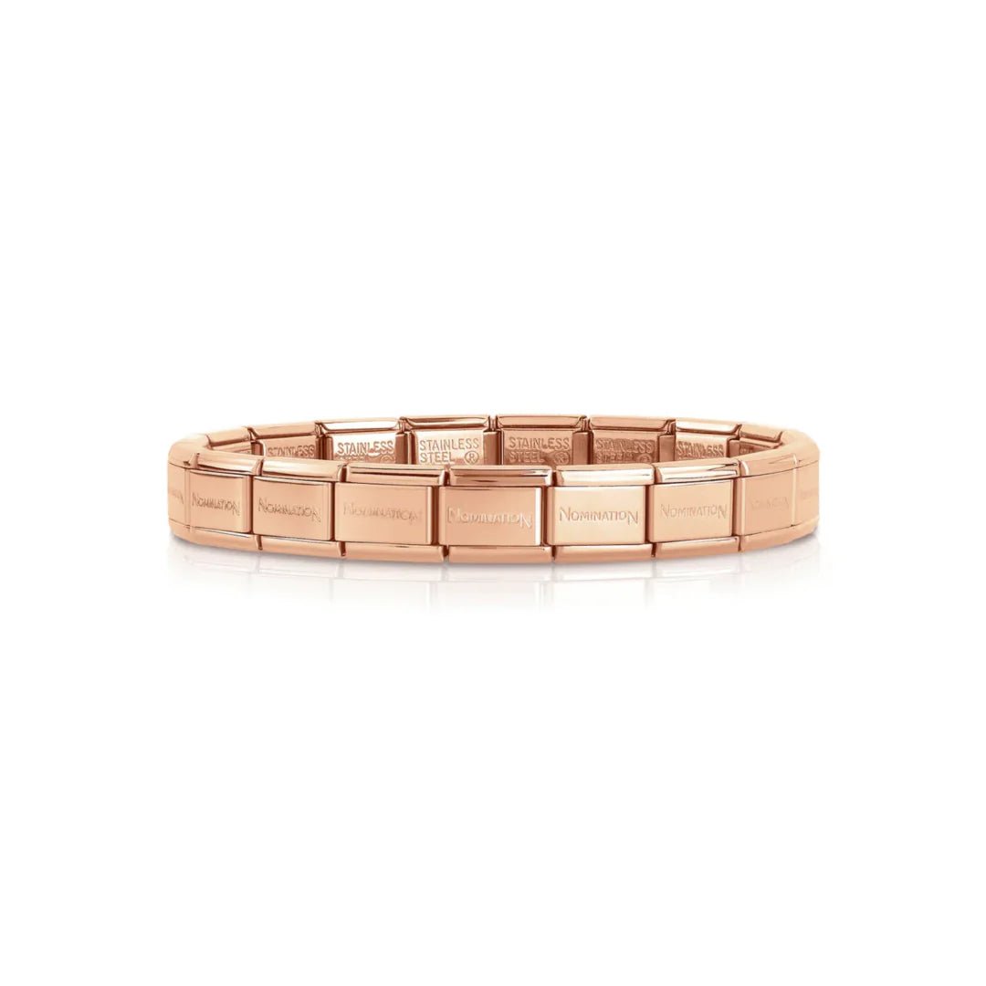 Nomination Classic Plain Rose Gold Plated Starter Bracelet Links - MococoNominationBracelets