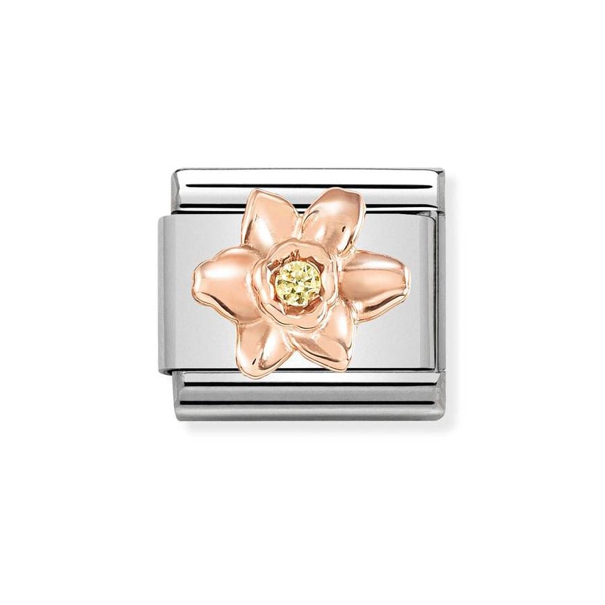 Nomination Classic Rose Gold Cz Daffodil Charm - MococoNomination430305/138033497461056Charms and Links