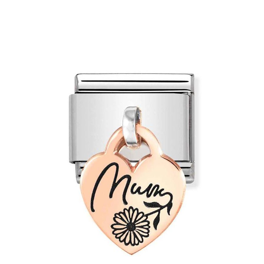 Nomination Classic Rose Gold Mum Heart Pendant Charm - MococoNomination431803/038033497528568Charms and Links