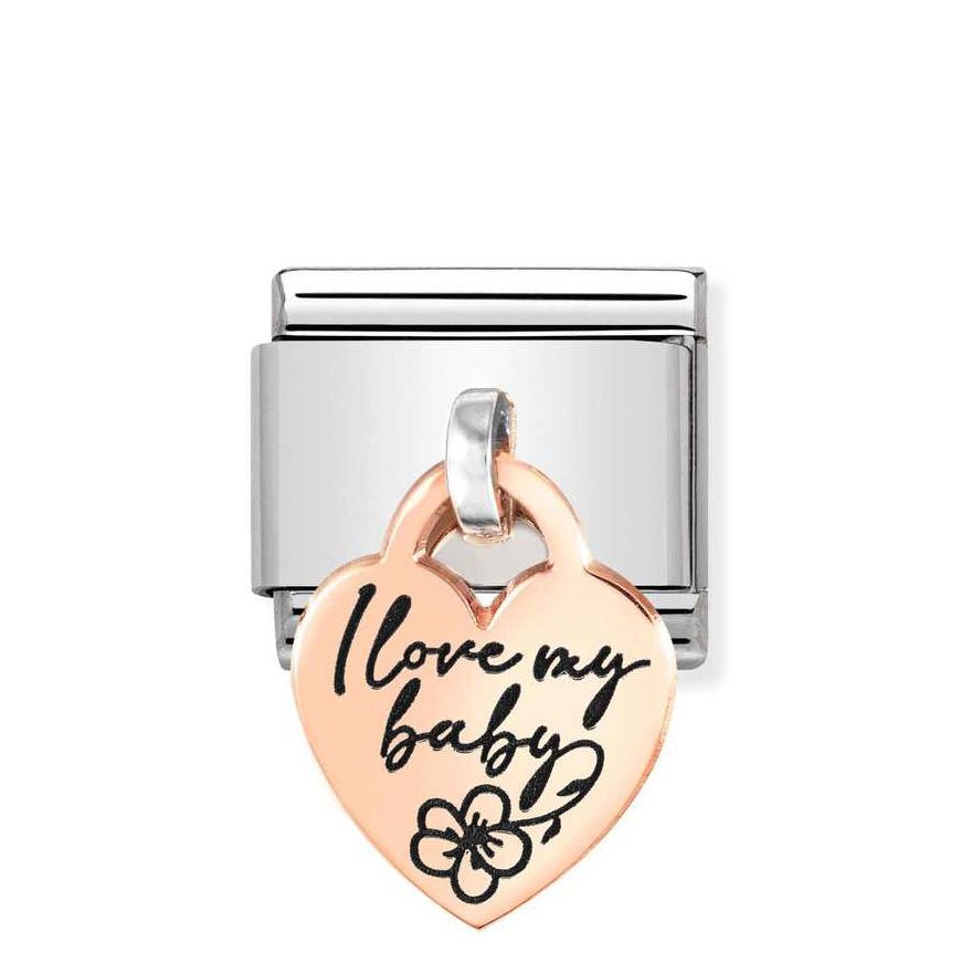 Nomination Classic Rose Gold My Baby Heart Pendant Charm - MococoNomination431803/088033497528612Charms and Links
