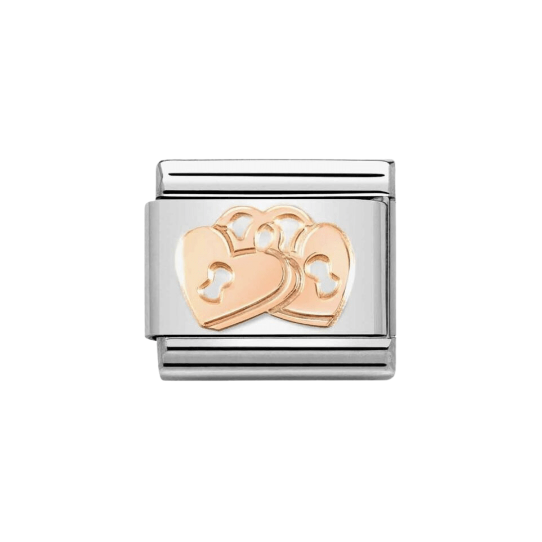 Nomination Classic Rose Gold Padlock Hearts Charm - MococoNomination430104/398033497521897Charms and Links