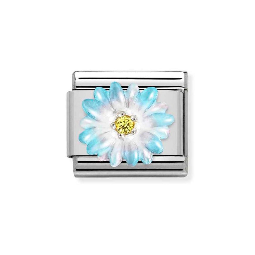 Nomination Classic Silver Blue Flower Charm - MococoNomination330321/068033497510976Charms and Links