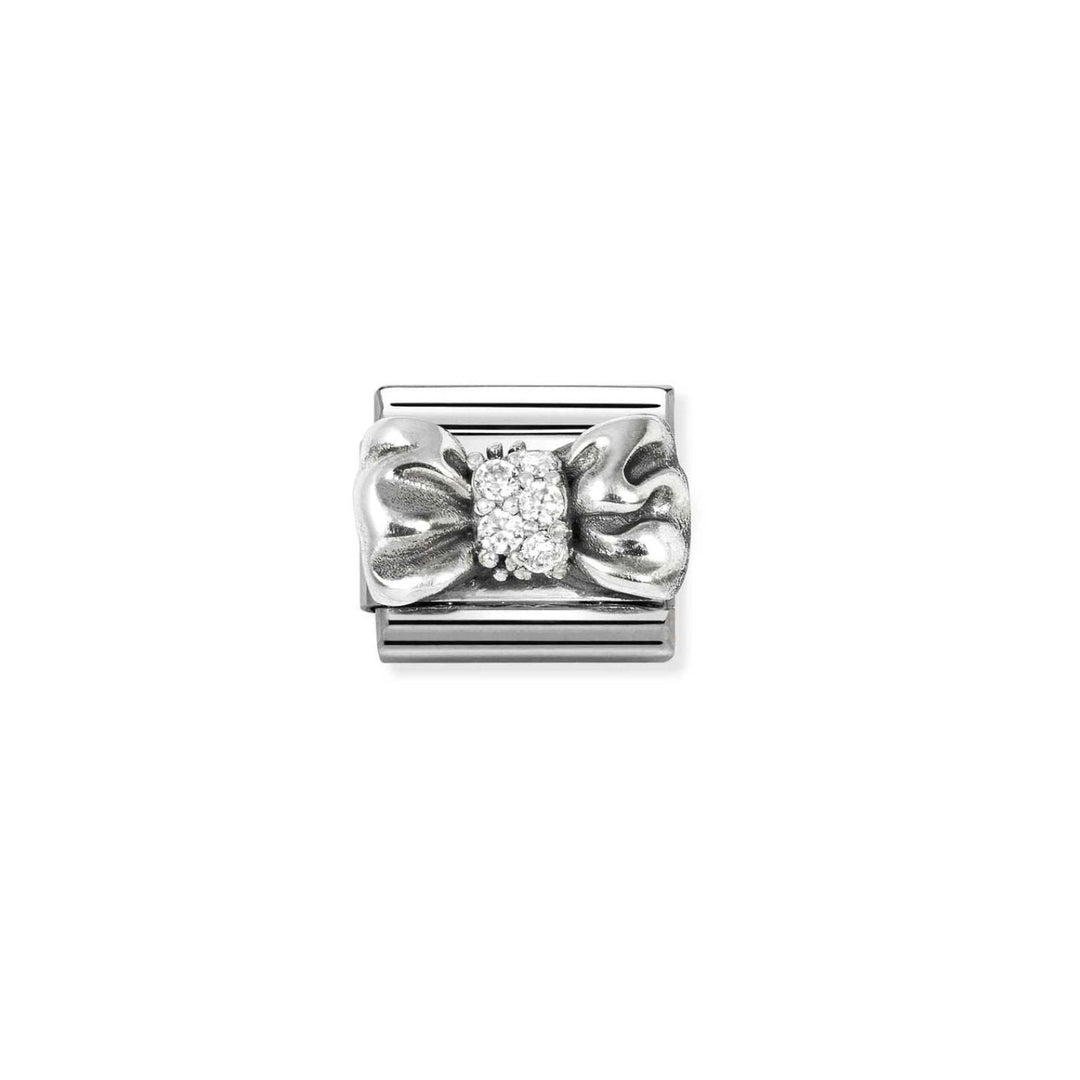 Nomination Classic Silver Cubic Zirconia Bow Charm - MococoNomination330323/118033497565921Charms and Links
