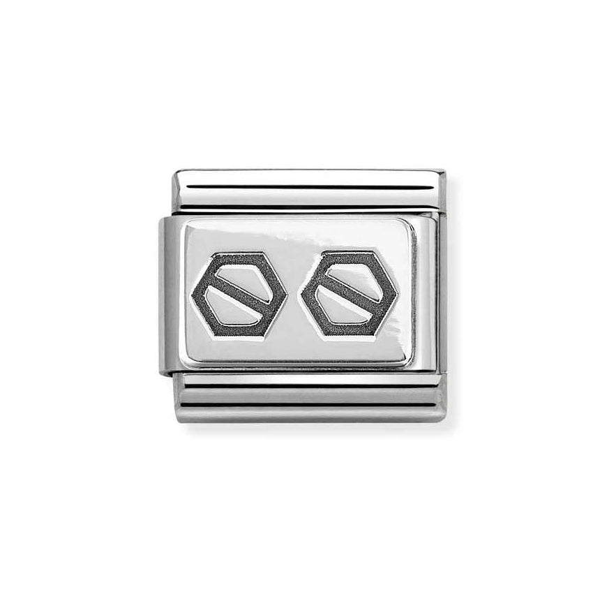 Nomination Classic Silver Double Hexagon Screw Charm - MococoNomination330102/628033497537713Charms and Links