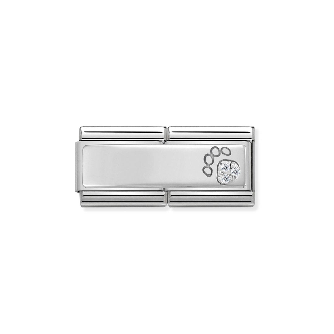 Nomination Classic Silver Double with CZ Paw Print Charm - MococoNomination330731/138033497453648Charms and Links