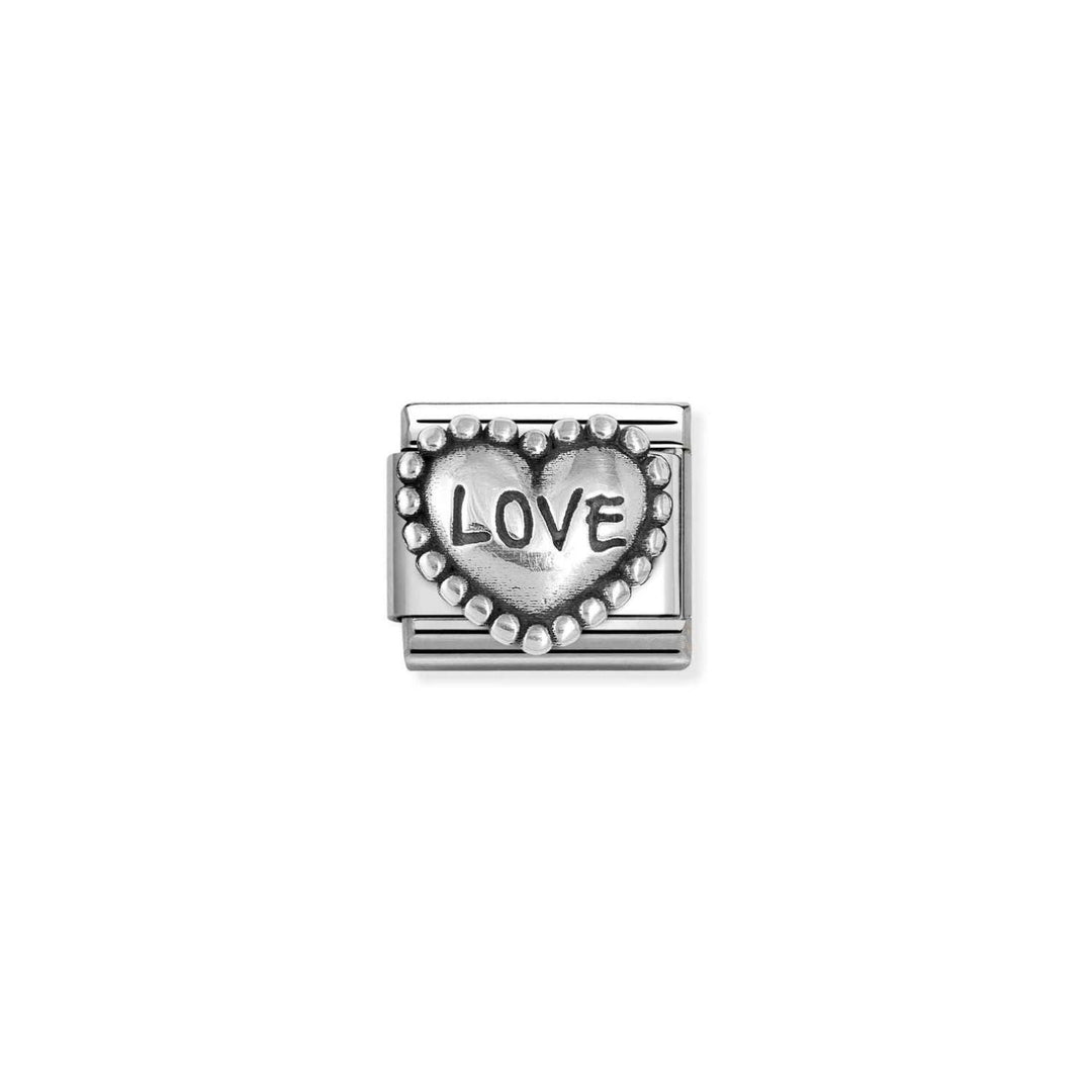 Nomination Classic Silver Love Beaded Heart Charm - MococoNomination330101/888033497565792Charms and Links