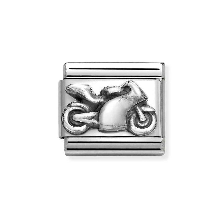 Nomination Classic Silver Motorbike Charm - MococoNomination330101/698033497537638Charms and Links