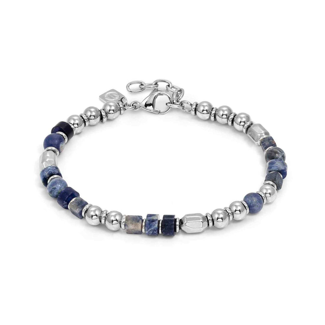 Nomination Classic Silver Sodalite Steel Nuggets Large Bracelet - MococoNomination027932/0348033497560988Charms and Links