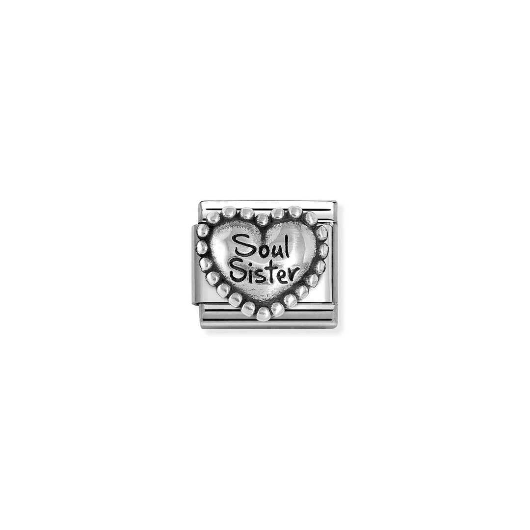 Nomination Classic Silver Soul Sister Beaded Heart Charm - MococoNomination330101/828033497553522Charms and Links