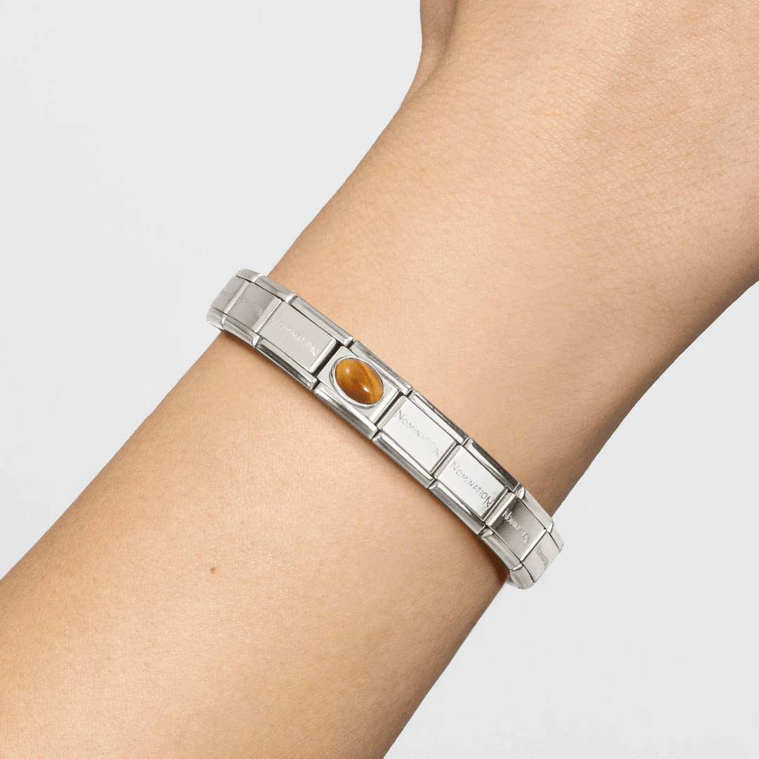 Nomination Classic Silver Tiger Eye Charm - MococoNomination330510/418033497565976Charms and Links