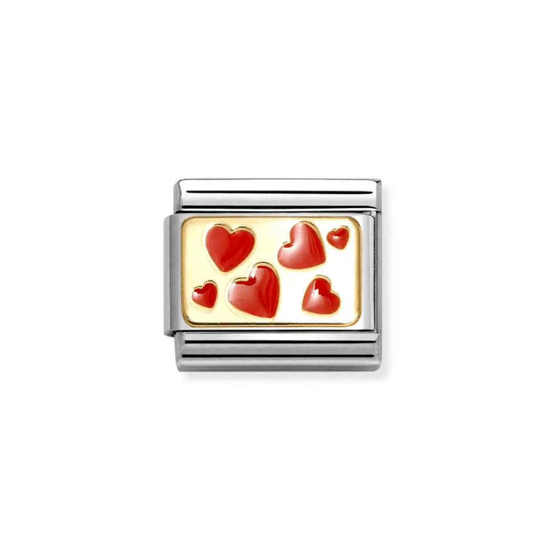 Nomination Gold Classic Red Hearts Charm - MococoNomination030284/598033497536914Charms and Links