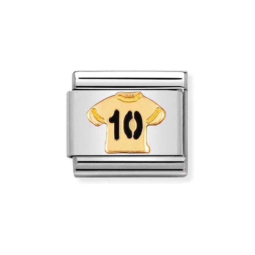Nomination Gold No. 10 Shirt Charm - MococoNomination030204/128033497013293Charms and Links