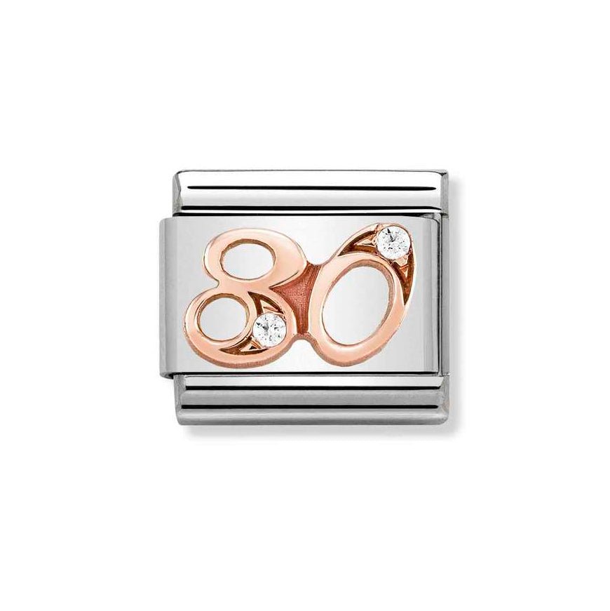 Nomination Rose Gold Classic Number 80 Charm - MococoNomination430315/808033497486004Charms and Links