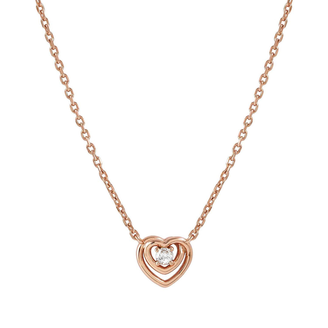 Nomination Rose Gold Heart Cubic Zirconia Necklace - MococoNomination241706/0058033497556837Necklaces
