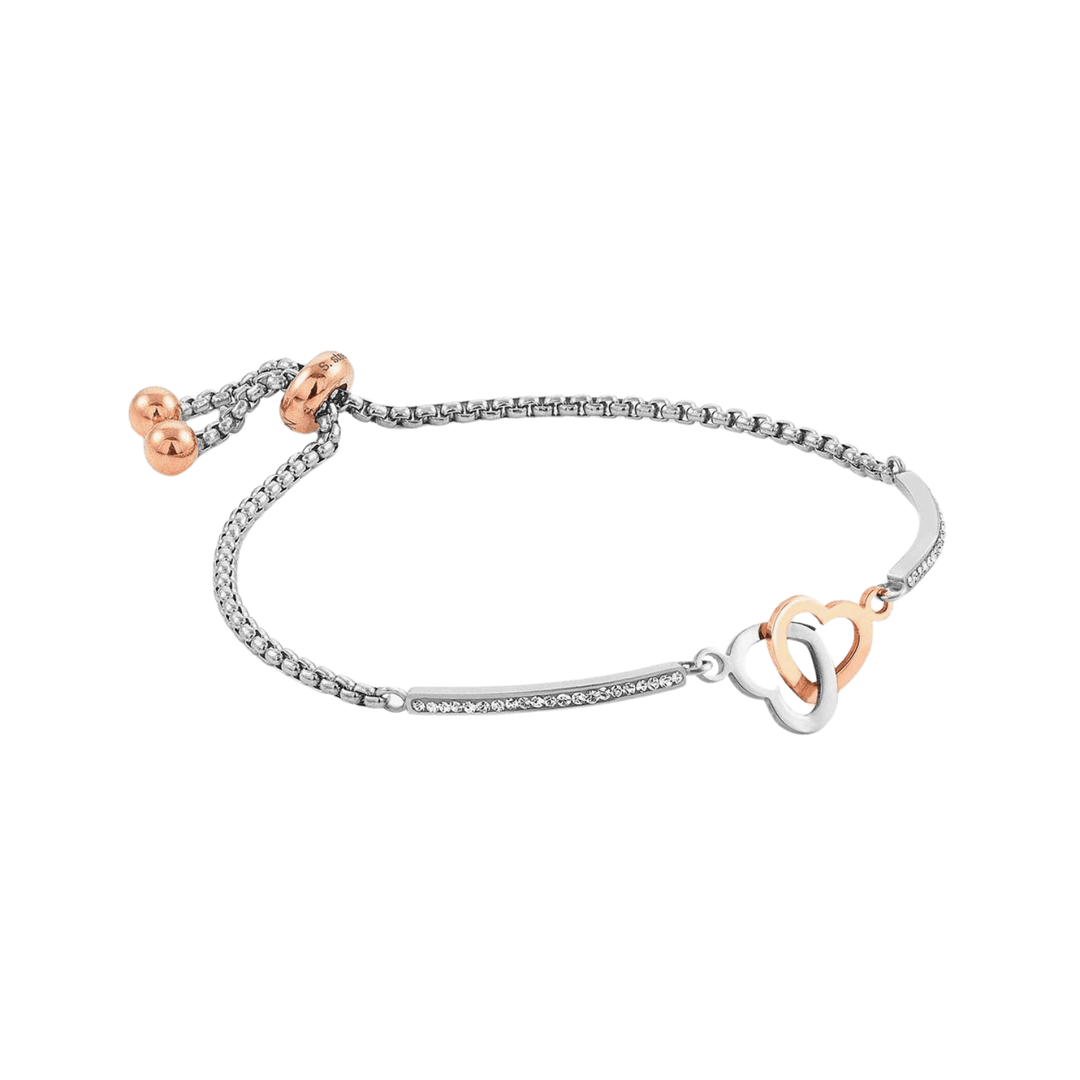 Nomination Rose Gold & Silver Milleluci Interlocking Hearts Bracelet - MococoNomination028004/0518033497496881Bracelets