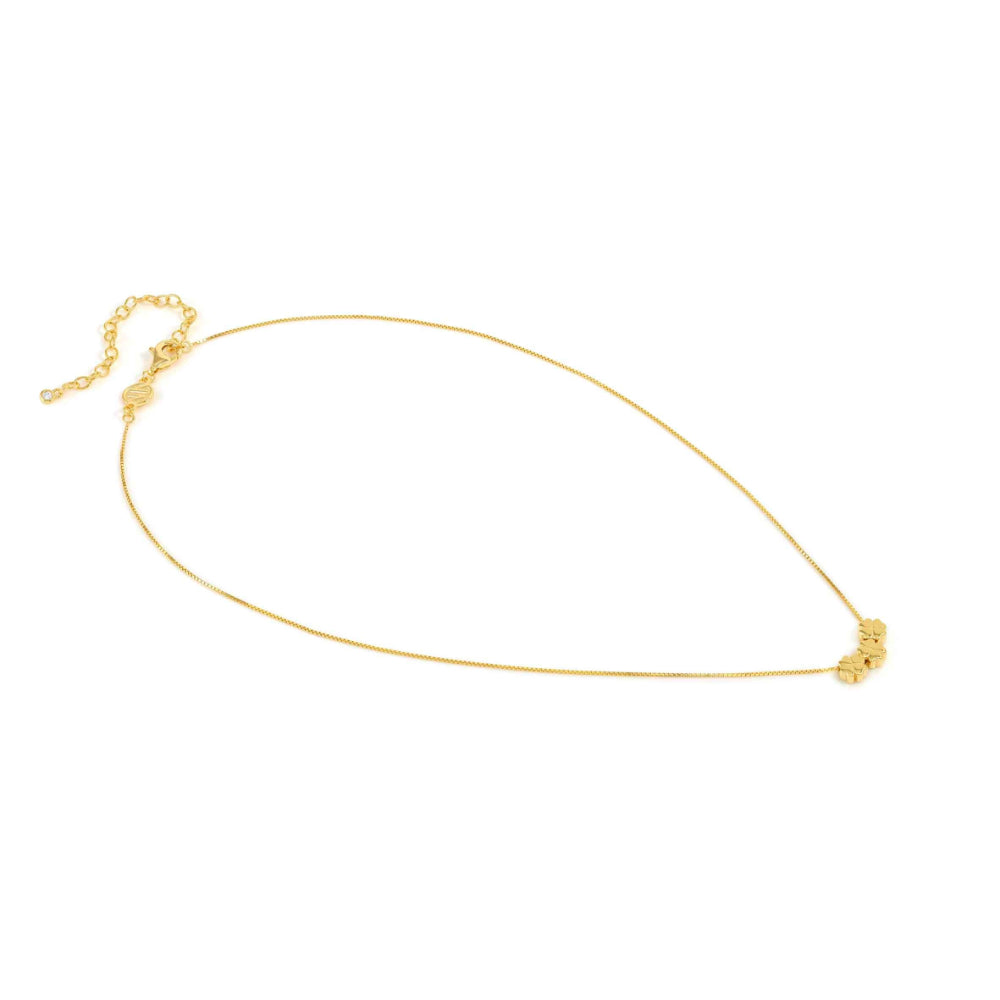 Nomination Silver and Gold Armonica Rich and Cubic Zirconia Four Leaf Clover Necklace Image 4