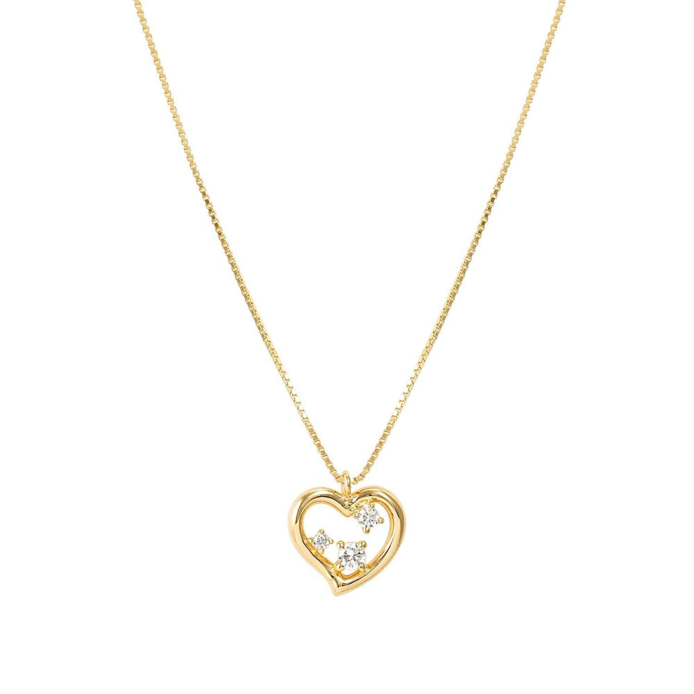 Nomination Silver and Gold Dreams Beats Cubic Zirconia Heart Necklace Image