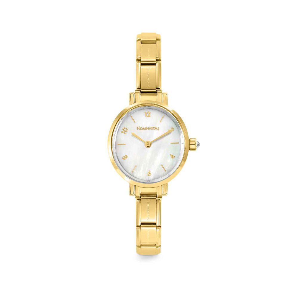 Nomination Silver and White Oval Steel Strap Mother-of-Pearl Paris Watch Image