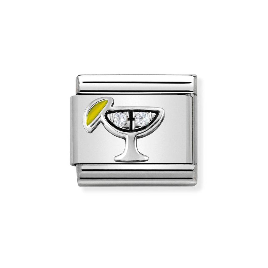 Nomination Silver Classic Cocktail With White Cz Charm - MococoNomination330304/308033497443861Charms and Links