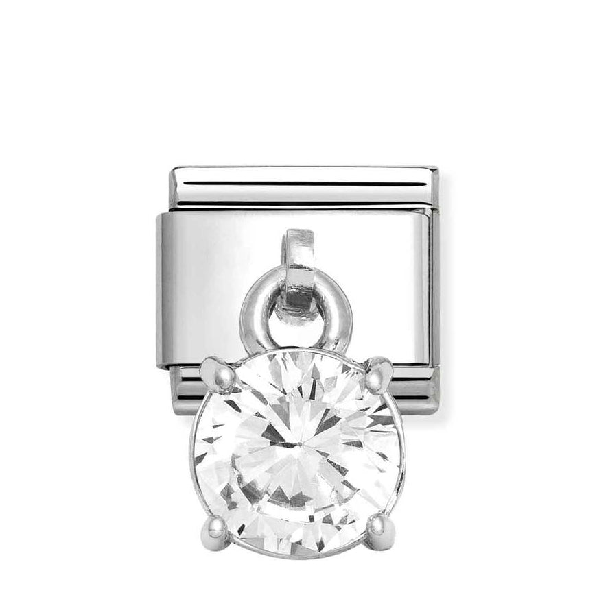 Nomination Silver Classic Dangle Round Cz Charm - MococoNomination331812/098033497537997Charms and Links