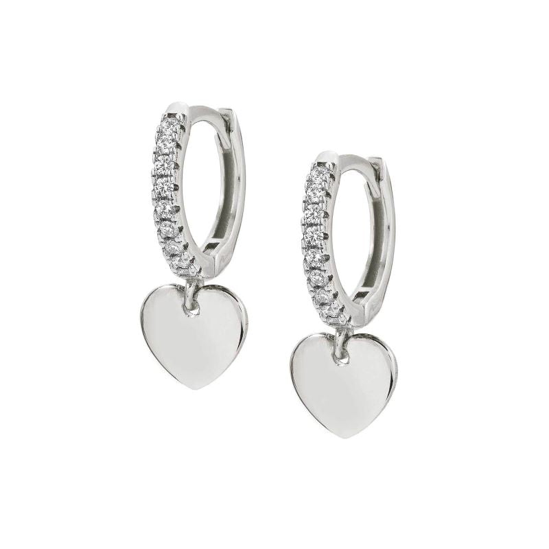 Nomination Silver Heart Crystal Huggie Hoop Earrings - MococoNomination148604/0018033497497697Earrings