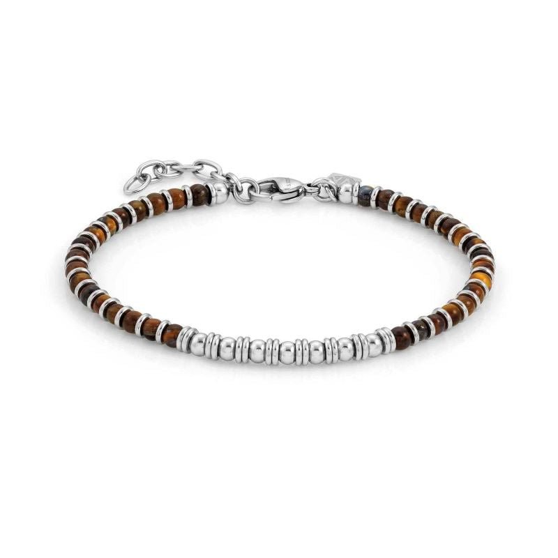 Nomination Silver Instinct Tiger Eye Beaded Bracelet - MococoNomination027902/0418033497464057Bracelets