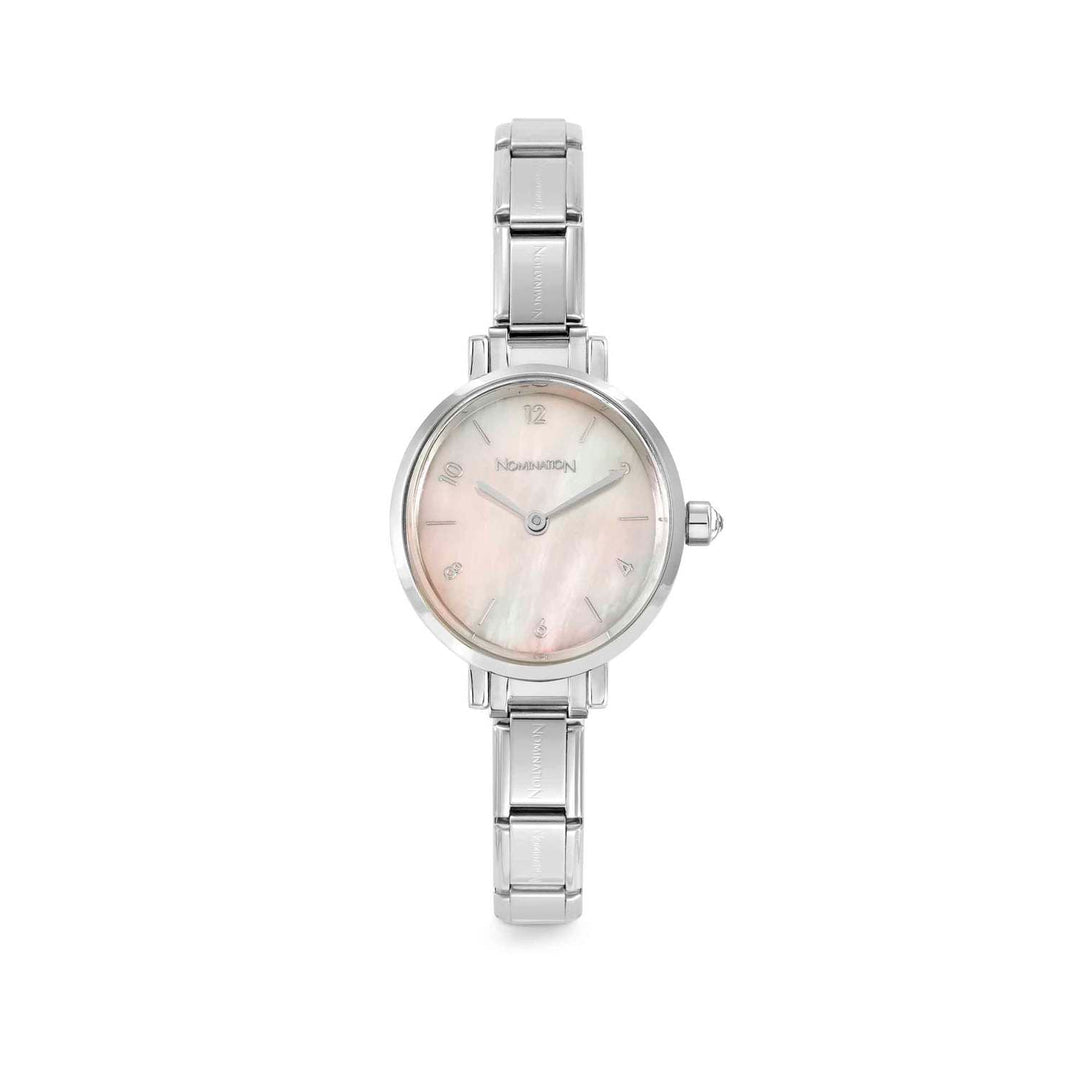 Nomination Silver Oval Pink Mother of Pearl Dial Watch - MococoNomination076038/0098033497557896Watches and Accessories