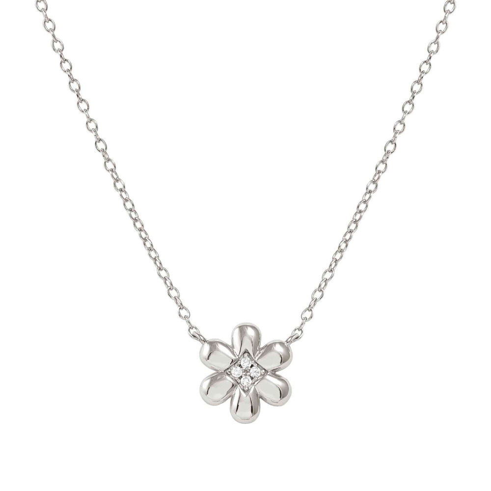 Nomination Silver Petit Sparkle Cubic Zirconia Flower Necklace Image