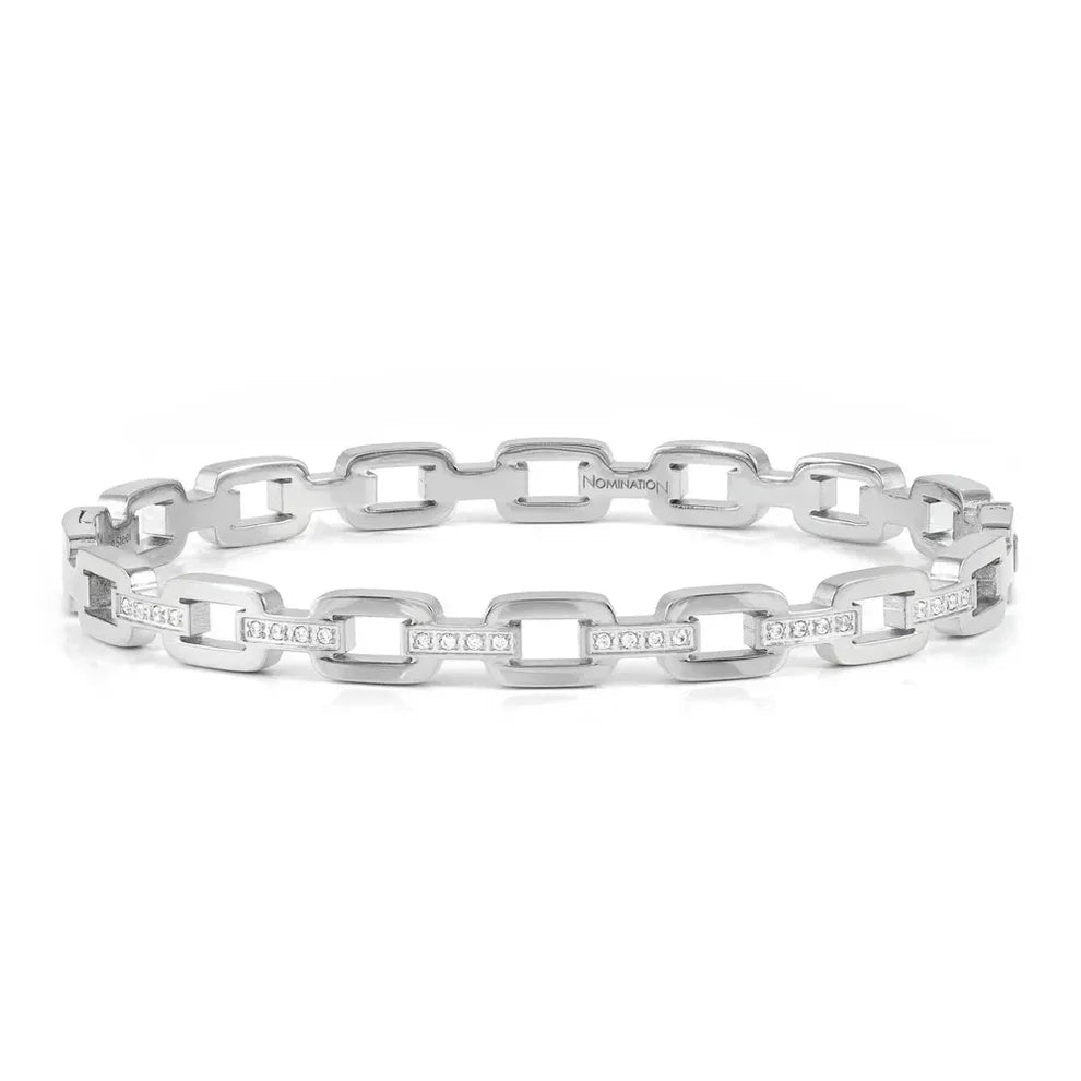 Nomination Silver Pretty CZ Rigid Chain Bangle - MococoNomination029515/0018033497552600Bracelets