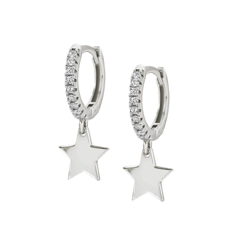 Nomination Silver Star Crystal Huggie Hoop Earrings - MococoNomination148604/0158033497497710Earrings