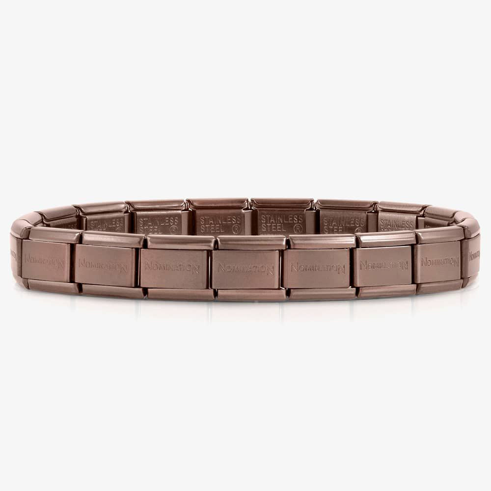 Nomination Single Matt Chocolate Brown Starter Bracelet Links
