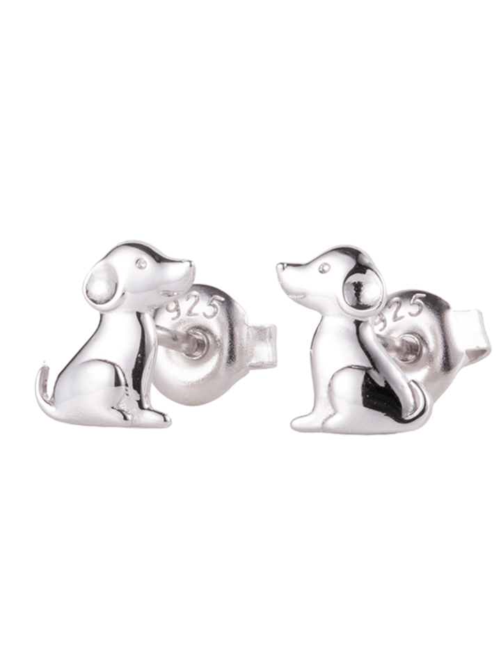 ol&co Silver Dog Stud Earrings - MococoOl&CoD7880Earrings