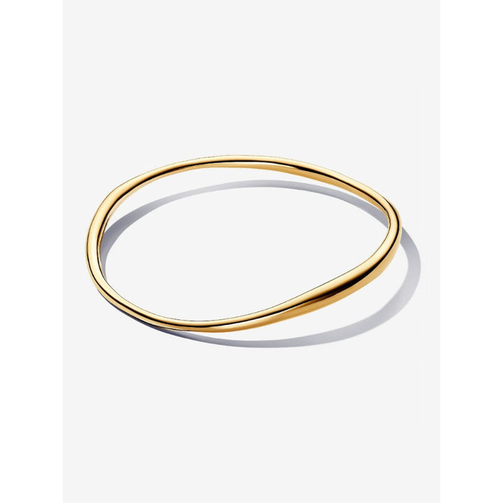 Pandora 14K Gold Plated Organically Shaped Bangle Image 5