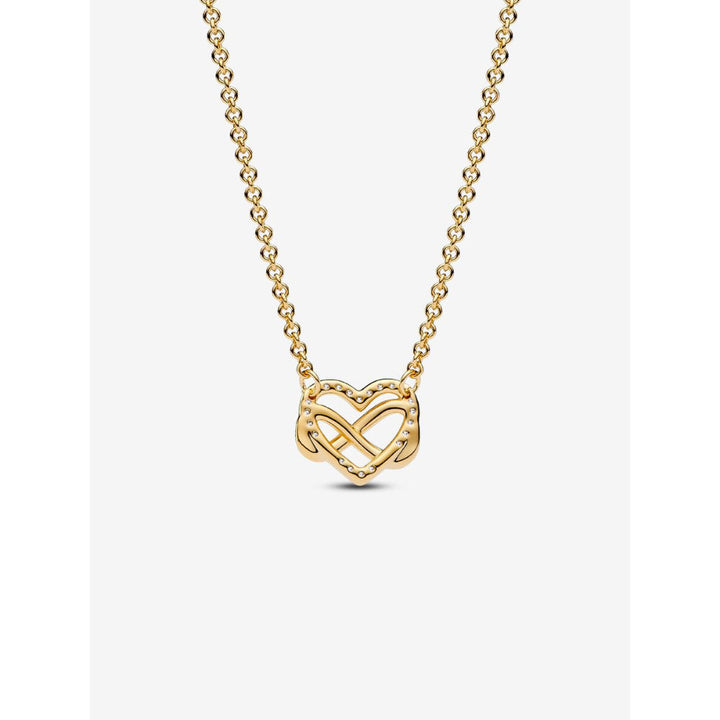 Pandora 14K Gold Plated Sparkling Infinity Heart Collier Necklace Image 5