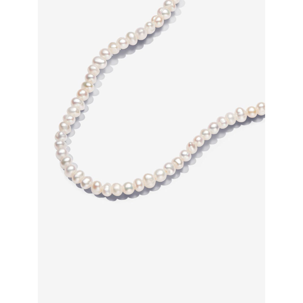 Pandora 14K Gold Plated Treated Freshwater Cultured Pearls T - Bar Collier Necklace Image 1