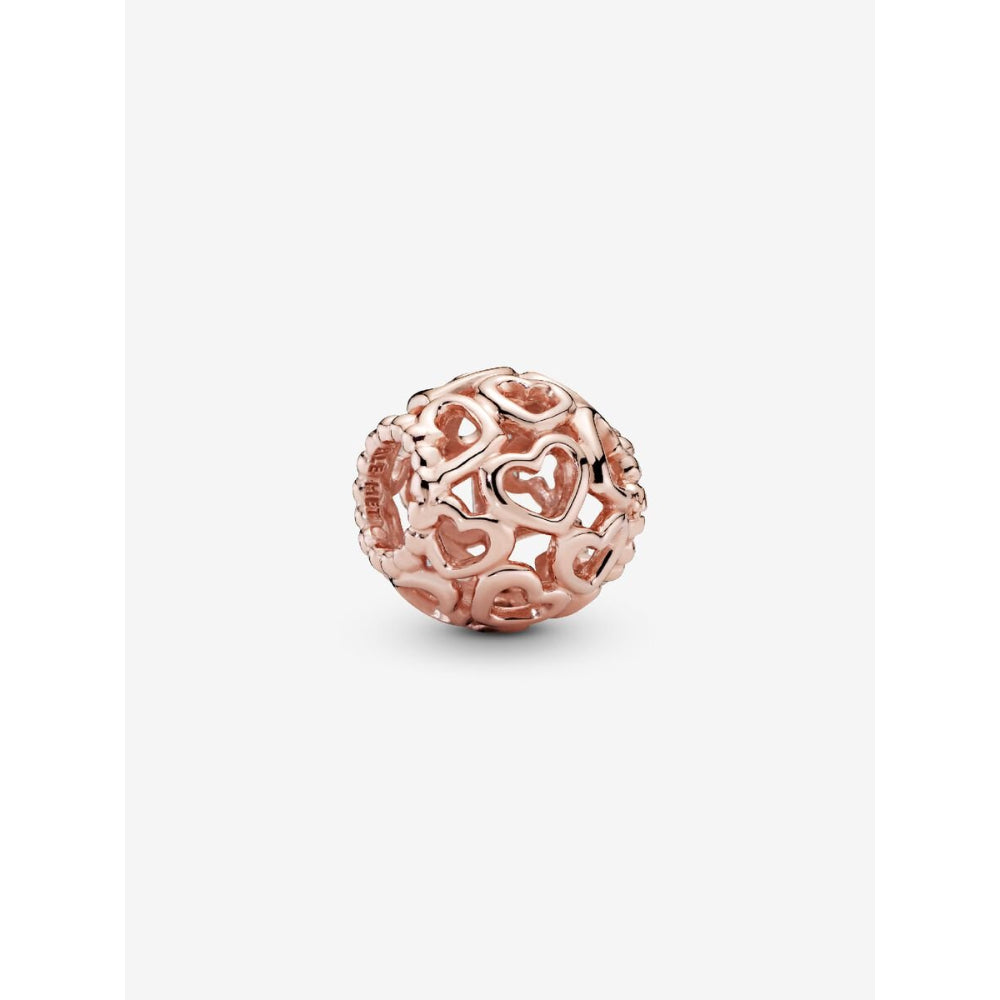 Pandora 14K Rose Gold Plated Hearts All Over Charm Image 1