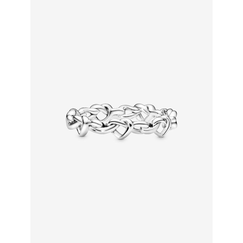 Pandora Silver Knotted Hearts Ring 4
