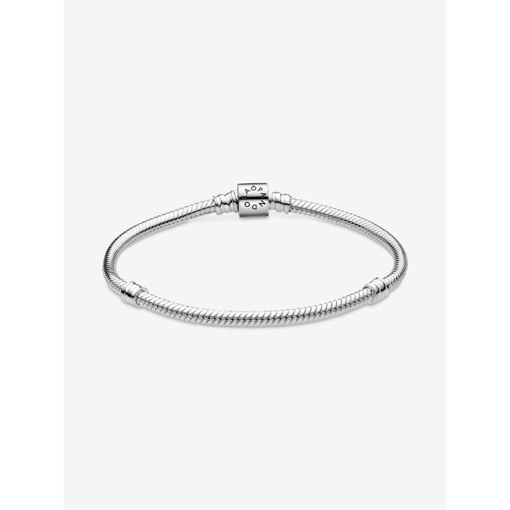Pandora Sterling Silver Barrel Clasp Snake Chain Bracelet - Image 6